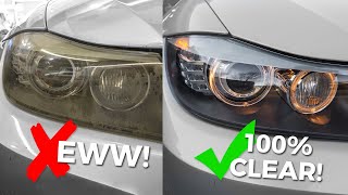 How To Clean amp Restore Headlights  Remove Yellow Foggy Headlight Oxidation [upl. by Florrie135]