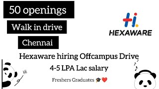 Hexaware hiring Freshers chennai ❤️ location offcampus drive apply nowoffcampusdrive [upl. by Arretnahs361]