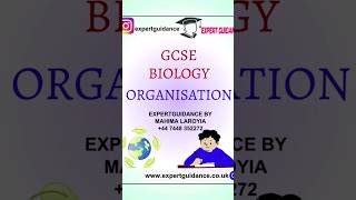 GCSE BIOLOGY topic of Organisation by mahima laroyia complete Revisions summary [upl. by Elodia874]