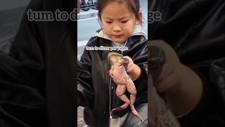 2 Frog Icecream 🍨🍦cute girl funny kids amazing funnyshorts icecream funnyvideo trending [upl. by Halilak]