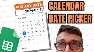 How to Add a PopUp Calendar Date Picker in Google Sheets [upl. by Nord]