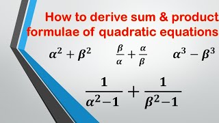 How to derive formulas of the roots of Quadratic Equations [upl. by Shelly]