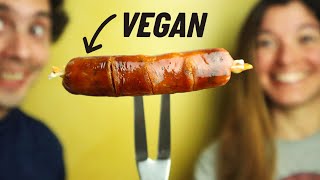 CHORIZO VEGANO sin plástico sin gluten bajo en grasa MEJOR QUE LA CARNE [upl. by Hellene]