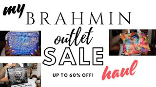 MY BRAHMIN OUTLET SALE HAUL brahmin leatherbag haul handbags deals foryou sale [upl. by Ahsieyt69]