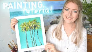 ACRYLIC PAINTING TUTORIAL for Beginners  Katie Jobling Art [upl. by Yrohcaz]