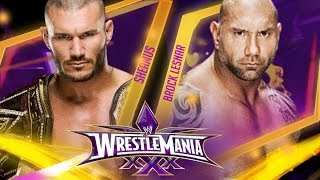 WWE Wrestlemania 30  Randy Orton vs Batista  WWE World Heavyweight Championship Full Match HD [upl. by Anastassia]