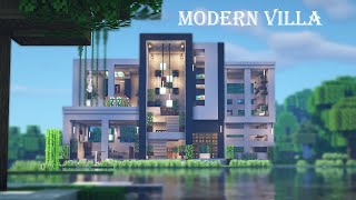 Minecraft  Modern HouseVilla amp INTERIOR ｜How to Build in Minecraft [upl. by Briant]