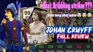 Johan Cruyff fc mobile review 🤯🤯🤯 better than R9 best st in fc mobile💯💯💯 gameplay fc25 fifa [upl. by Borchert186]