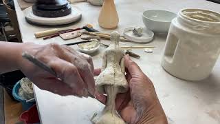 CLAY SCULPTING part 1A PORCELAIN GIRL FIGURE ceramicsart clay sculpture ceramicsculpture [upl. by Sadira]