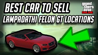 Top 3 Lampadathi Felon GT Spawn Locations  GTA Online [upl. by Yemaj]