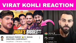 Virat Kohlis Reaction quotMr Beast Parody Ft Indian Youtubers Carry Minati New Video  Purav Jha [upl. by Stimson]