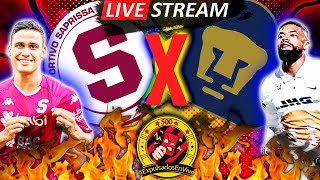 SAPRISSA VS PUMAS  EN VIVO  CONCACHAMPIONS 8VOS IDA LIVE 2022 ¡RELATO DE LOCURA  Los Expulsados [upl. by Leipzig]