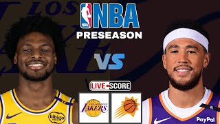 Los Angeles Lakers vs Phoenix Suns  NBA Preseason Live Scoreboard [upl. by Ytinav317]