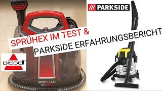 Bissel Spotclean ProHeat im Test  amp Erfahrungsbericht von Parkside NassTrockensauger [upl. by Nadnerb]