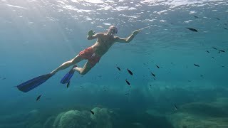 Kalamitsi Beach Sithonia Halkidiki Freediving snorkeling [upl. by Douglass]