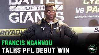 Francis Ngannou quotI thought I was tough I am not toughquot  Post Fight Press Conference [upl. by Reinal153]