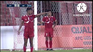 nepal vs Qatar football match nepal vs Qatar afc u20 asian Cup football match highlights [upl. by Aubin]