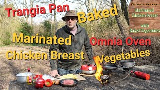 Omnia oven Grizzlys marineted chicken breast amp Baked vegetables outdoor cooking Primus Omni lite [upl. by Eytak]