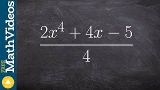 How to write a polynomial in standard form when divided by a number [upl. by Eidur493]