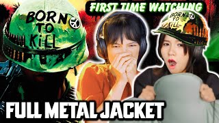 Vietnamese Girls React  Full Metal Jacket  first time watch [upl. by Einahpts]