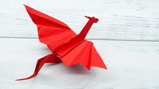 How to make a origami DRAGON very easy [upl. by Hassi]