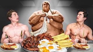 Bodybuilders Eat Worlds Heaviest Mans Diet for 24 Hours [upl. by Cosme]