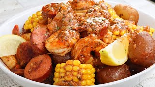 EASY Shrimp Boil at Home  How To Make Shrimp Boil [upl. by Enyamrahc]