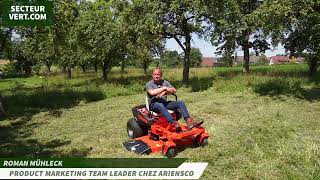 ARIENSCO  TONDEUSE AUTOPORTEE ZEROTURN ARIENS EDGE présentée par ROMAN MÜHLECK CPI  24072024 [upl. by Ecerehs]