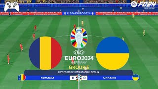 FC 24  Romania vs Ukraine  UEFA Euro 2024 Gameplay [upl. by Rhtaeh]