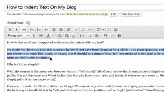 How To Indent The Text On My Wordpress Website [upl. by Faunia]