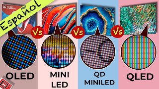 OLED vs Mini LED vs QNED vs QLED vs QD MiniLED explicado [upl. by Assirolc]