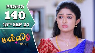 Malli Serial  Episode 140 Promo  15th Sep 24  Nikitha  Vijay  Saregama TV Shows Tamil [upl. by Doownil641]