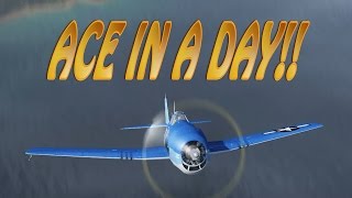 Ace in a Day  F6F Hellcat War Thunder RB LIVE [upl. by Anerroc]