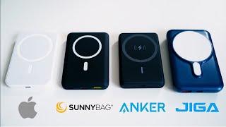 Magsafe Powerbank im Vergleich Anker vs Sunnybag vs JIGA vs Apple Deutsch [upl. by Lehcer257]