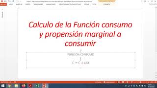 Calculo de la propensión marginal a consumir [upl. by Oruntha850]