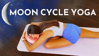 Moon Cycle Yoga  Cramp Relief for your Period 25 Min Gentle Yoga for your Luteal Phase [upl. by Sisxela381]