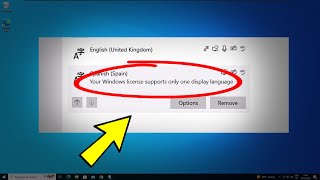 Your Windows license only supports one display language  How To Fix Cant change display language ✅ [upl. by Arries]