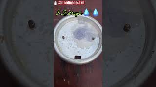 My first experiment videoSalt 🧂 iodine test kit trending lab funny shortsfeed automobile [upl. by Selina]