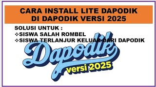 Cara Install Lite Dapodik 2025 [upl. by Nyleve589]