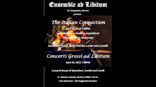 Geminiani  Concerto Grosso in CMajor after Corelli Op 5 No 3  I  Adagio [upl. by Muriel]