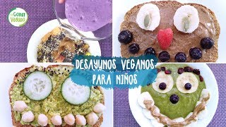 DESAYUNOS RÁPIDOS PARA NIÑOS  Comer Vegano [upl. by Aylward]