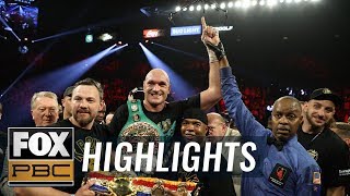 Tyson Fury TKOs Deontay Wilder for heavyweight title  FULL HIGHLIGHTS  PBC ON FOX [upl. by Frannie371]