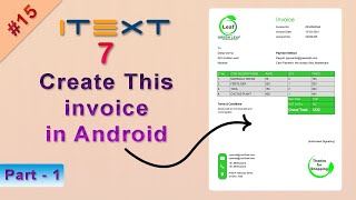 How to create pdf invoice in Android  iText Android tutorial  iText PDF  Android PDF Maker [upl. by Hirsch750]