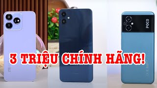 Top 3 điện thoại chính hãng giá 3 triệu đáng mua nhất bây giờ [upl. by Jestude]