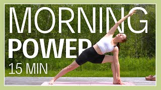 15 min Morning Yoga Flow  Ignite Your Power [upl. by Ldnek]