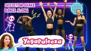 Skeleton Shake Halloween Kids Dance Along Version from yogapalooza [upl. by Akahc905]