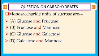 OQV NO – 359 What are the monosaccharide units of sucrose [upl. by Halie]