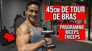 AVOIR 45cm DE TOUR DE BRAS  BICEPS TRICEPS PROGRAMME [upl. by Baer]