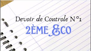 2ème Economie Services devoir de contrôle N°1 [upl. by Bonita221]