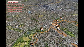 Hackney Half Marathon 2023 fly over the race path [upl. by Aynotal]